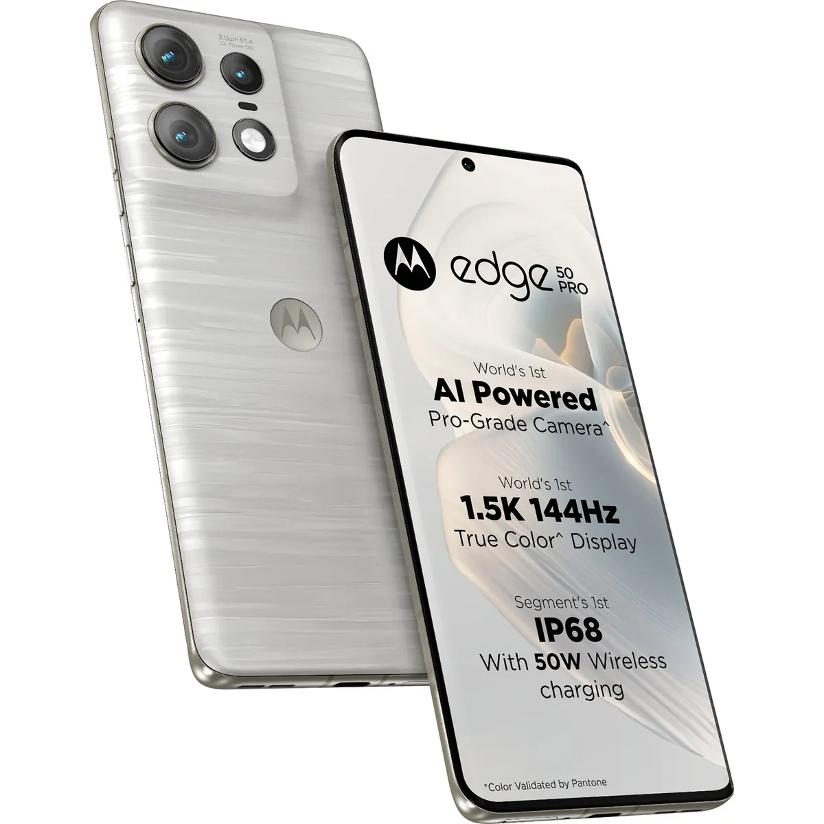 Moto Edge 50 Pro 5G (Moonlight Pearl, 12GB + 256 GB)